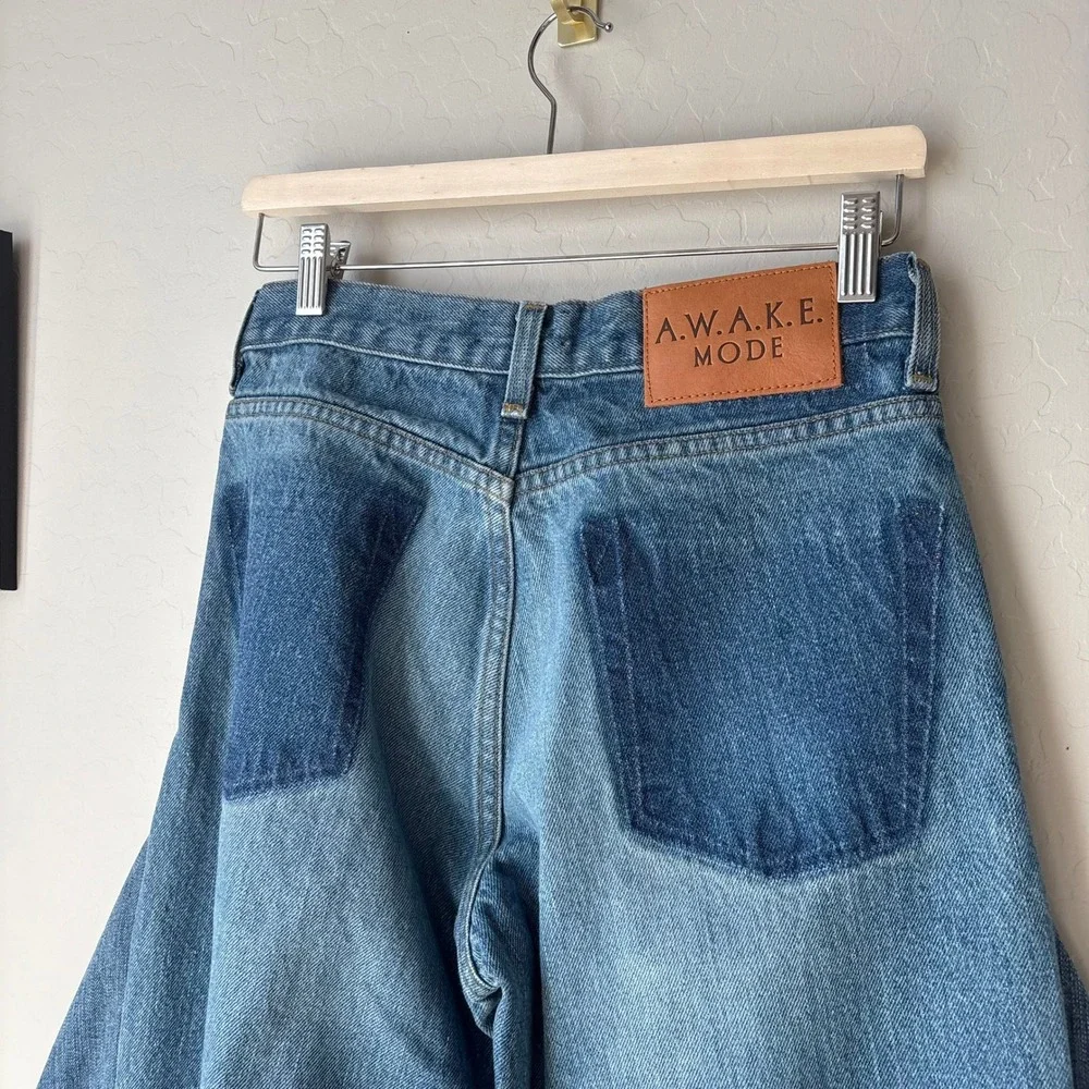 A.W.A.K.E. MODE Barrel Jeans Denim Blue Jeans Cotton Size 36 US 2 - Picture 8 of 10